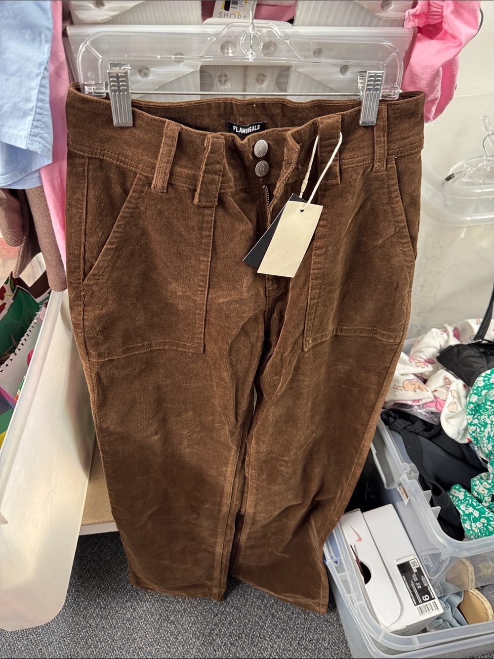 Flamingals corduroy pants M // 071511